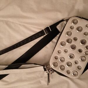 Stylish Silver and Black Women's Bag